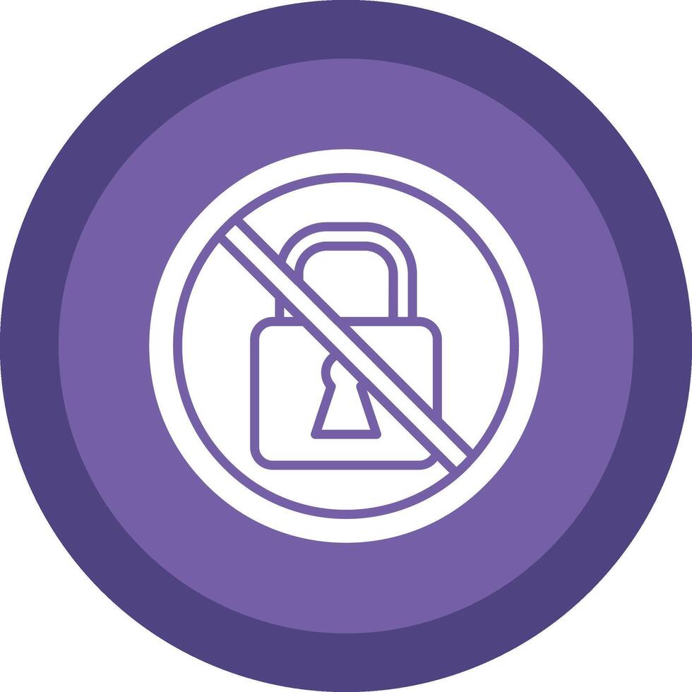 Prohibited Sign Glyph Due Circle Icon Design vector