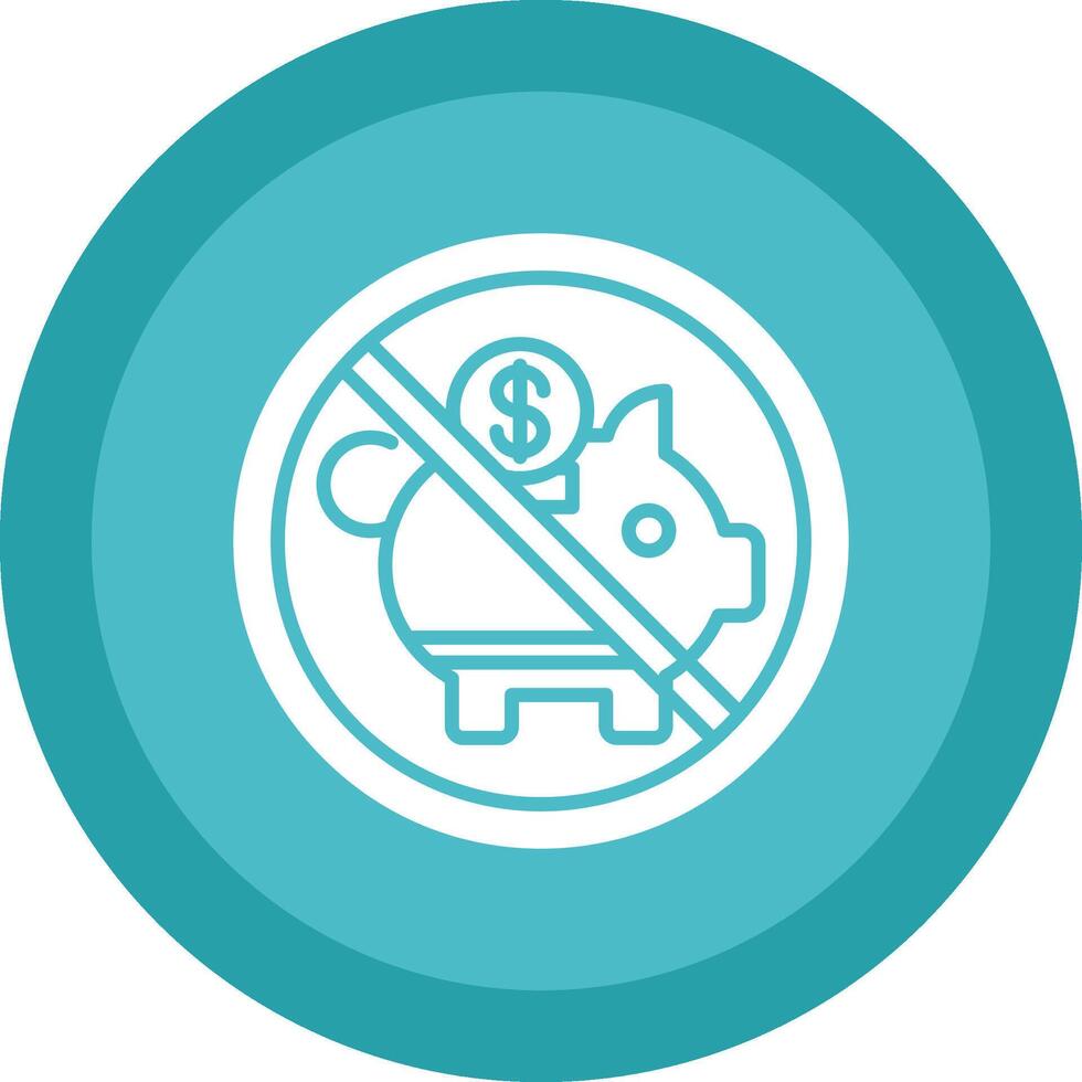 Prohibited Sign Glyph Due Circle Icon Design vector
