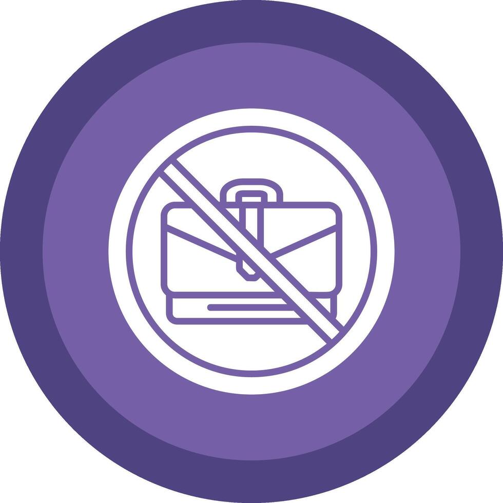 Prohibited Sign Glyph Due Circle Icon Design vector