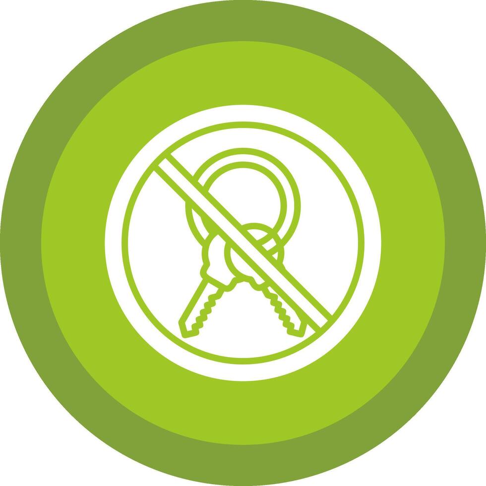 Prohibited Sign Glyph Due Circle Icon Design vector