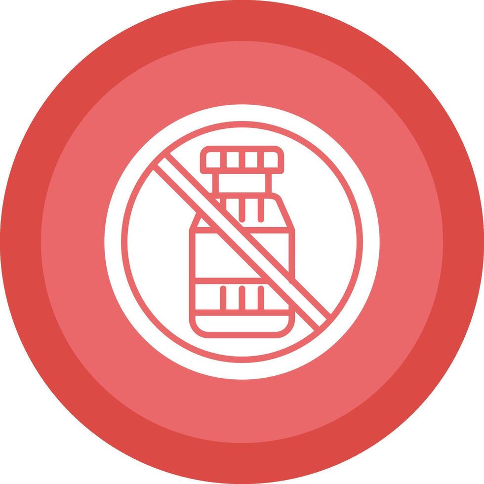 Prohibited Sign Glyph Due Circle Icon Design vector