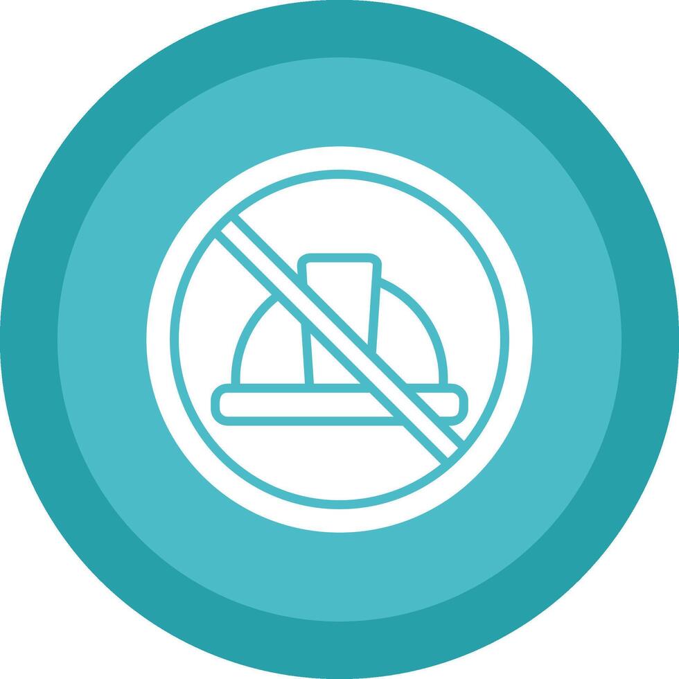 Prohibited Sign Glyph Due Circle Icon Design vector