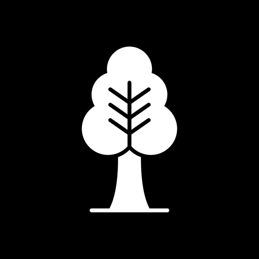 Tree Glyph Inverted Icon Design vector