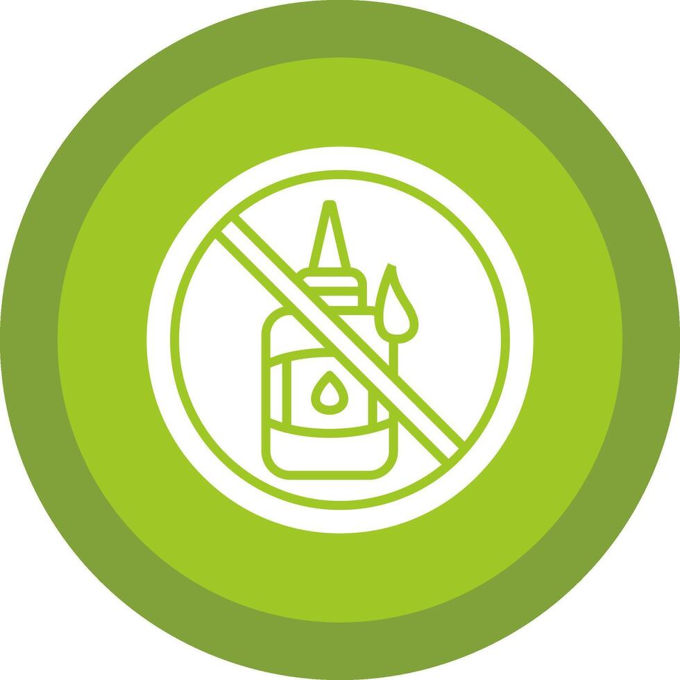 Prohibited Sign Glyph Due Circle Icon Design vector