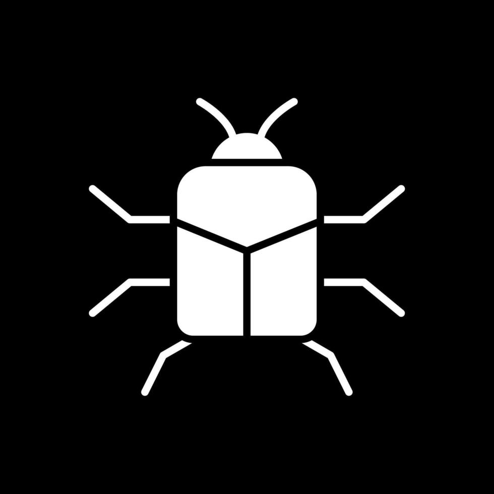 Stag Beetle Glyph Inverted Icon Design vector