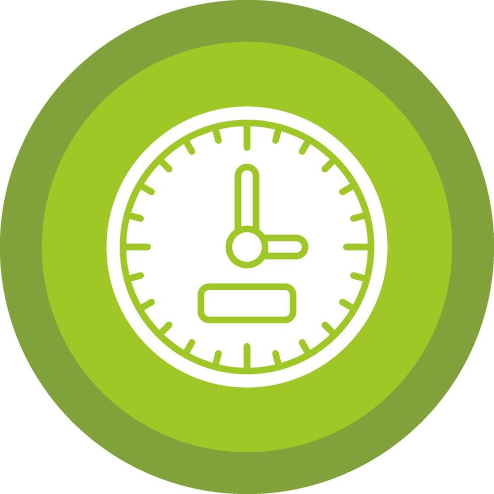 Clock Glyph Due Circle Icon Design vector