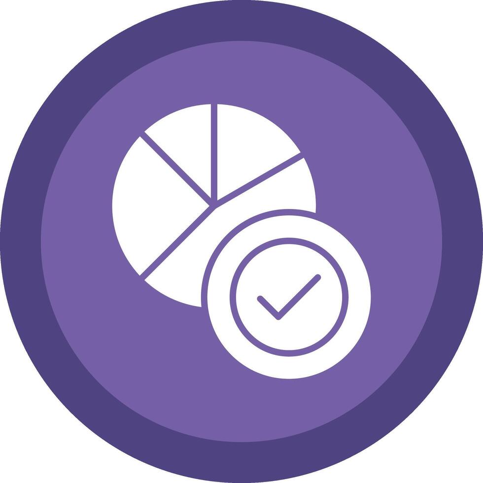 Pie Chart Glyph Due Circle Icon Design vector
