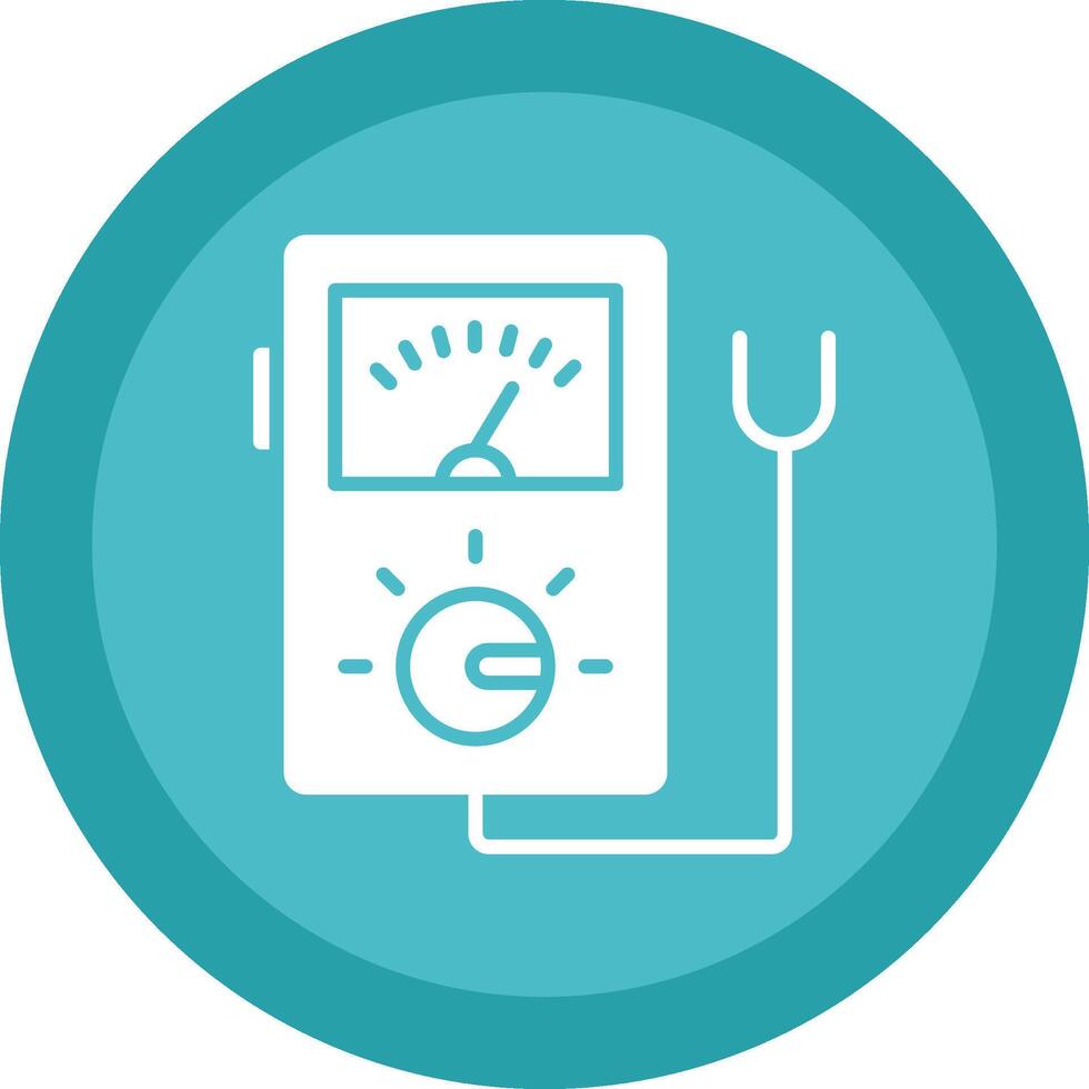 Tester Glyph Due Circle Icon Design vector