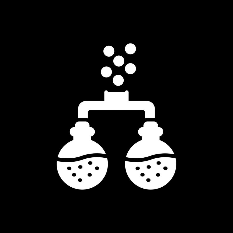 Flasks Glyph Inverted Icon Design vector