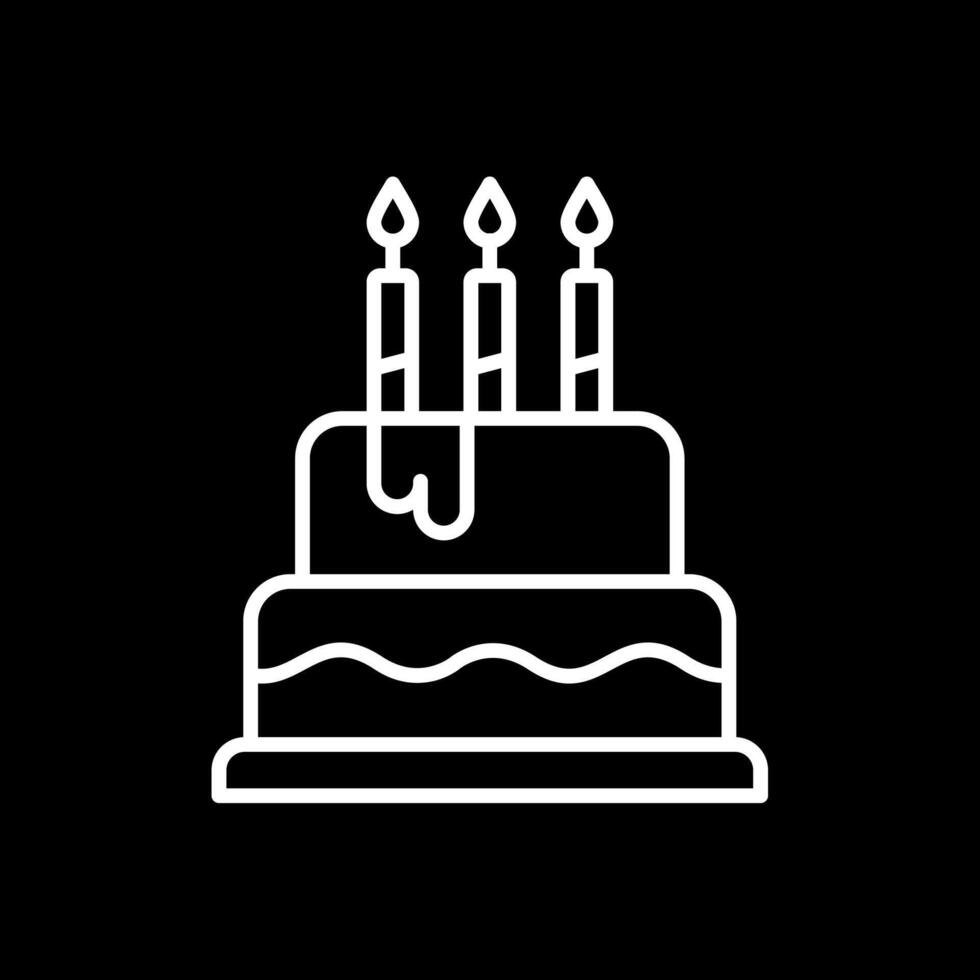 Cake Line Inverted Icon Design vector