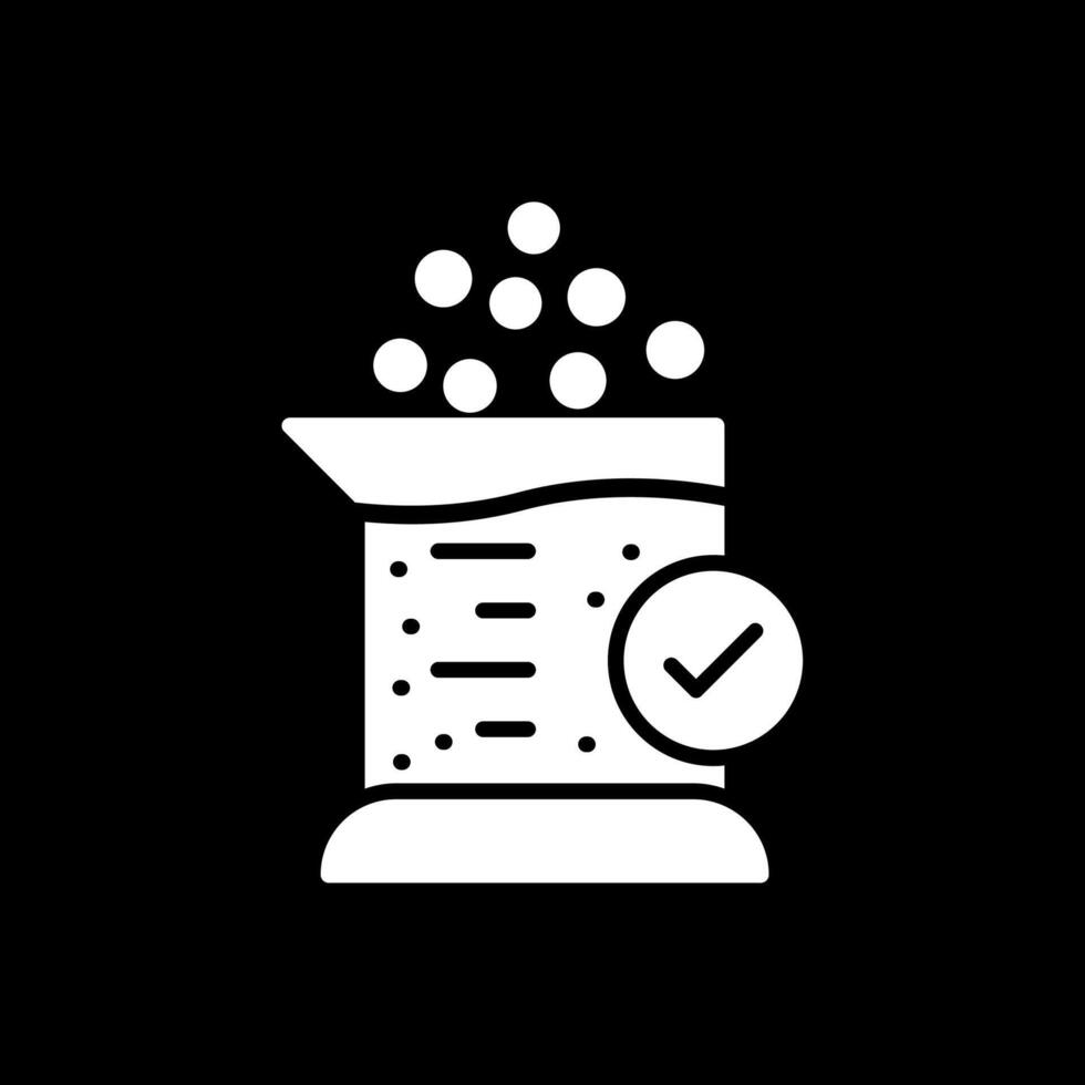 Chemicals Glyph Inverted Icon Design vector