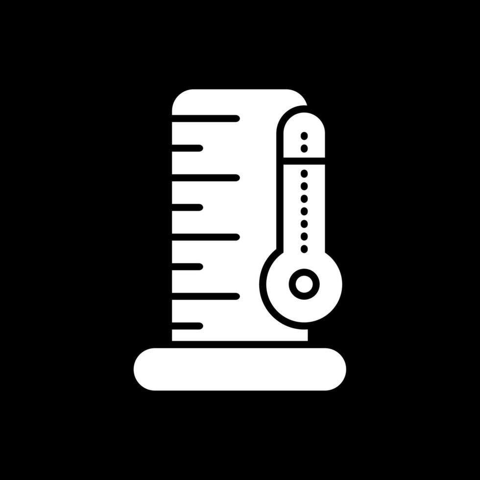 Flask Glyph Inverted Icon Design vector