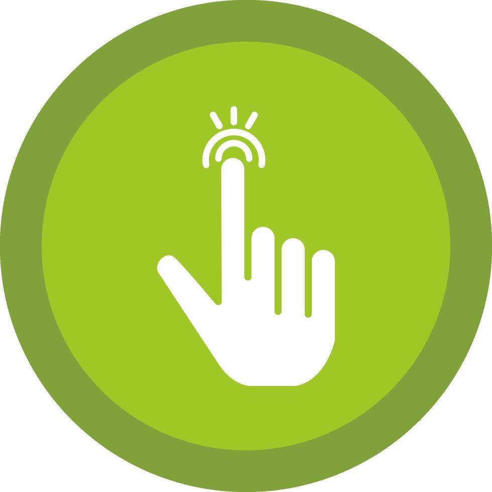 Tap Glyph Due Circle Icon Design vector