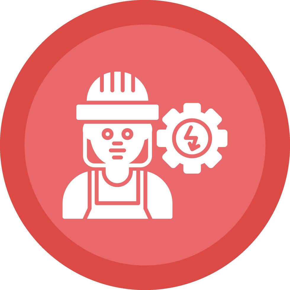 Electrical Engineer Glyph Due Circle Icon Design vector