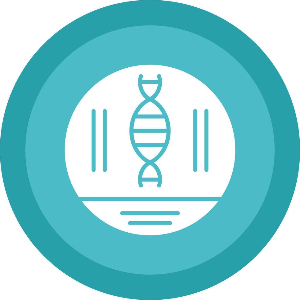 Dna Strand Glyph Due Circle Icon Design vector