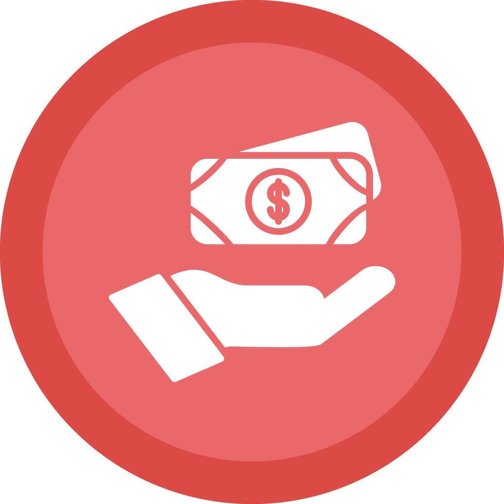 Money Glyph Due Circle Icon Design vector