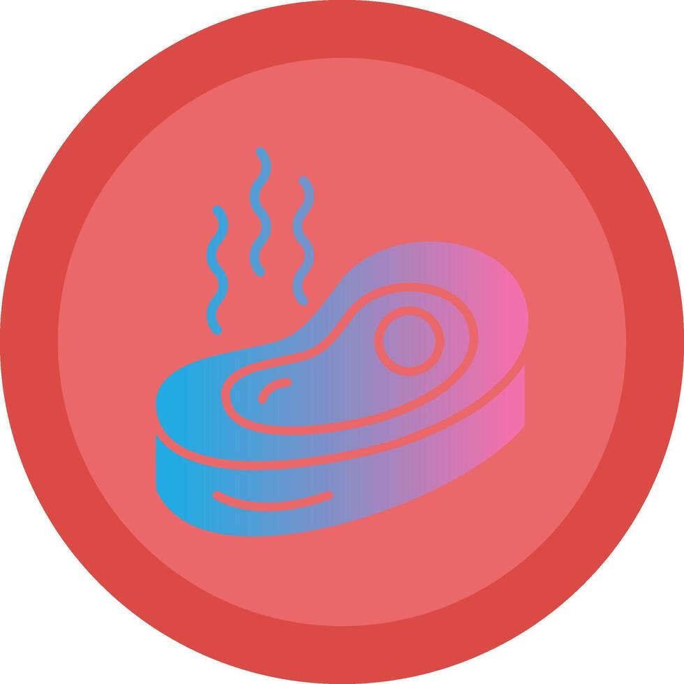 Beef Glyph Due Circle Icon Design vector