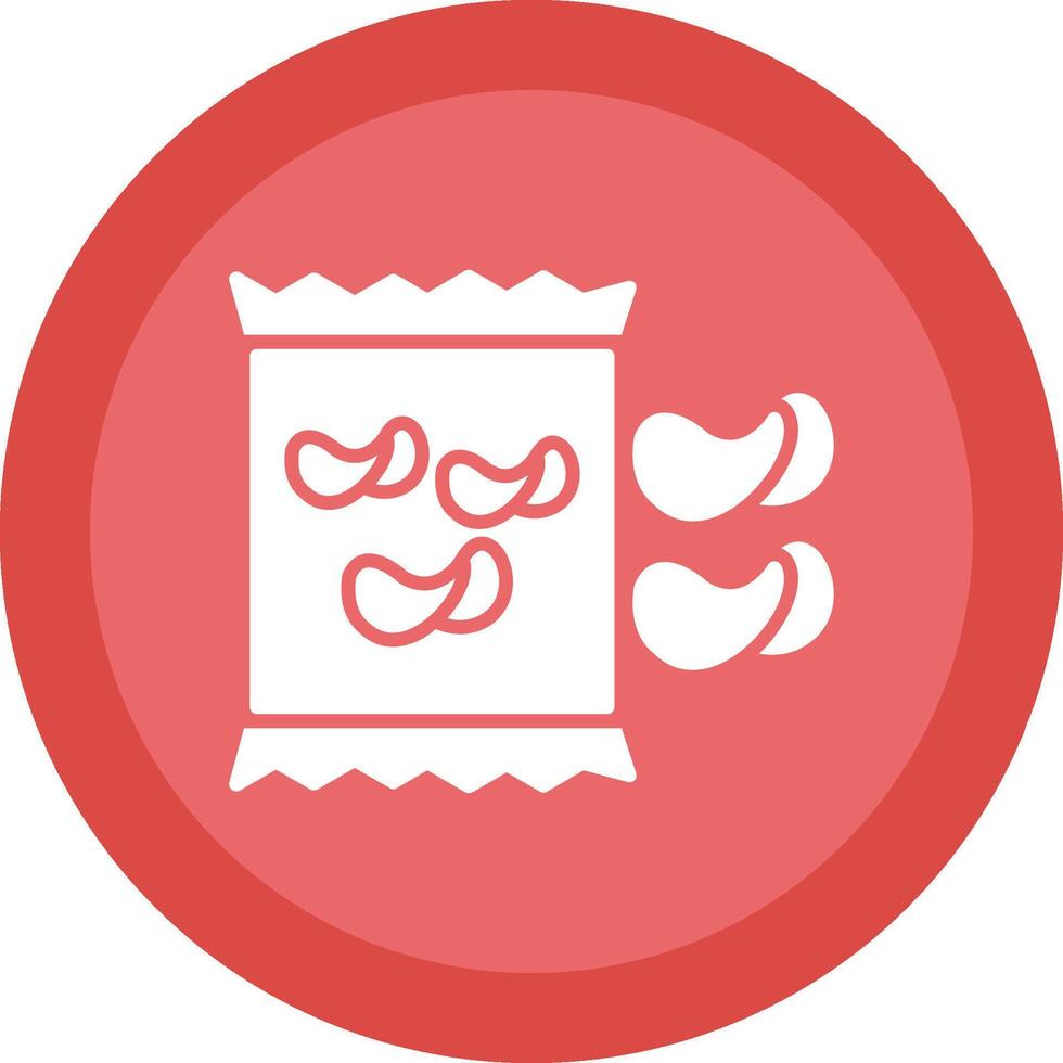Chips Glyph Due Circle Icon Design vector