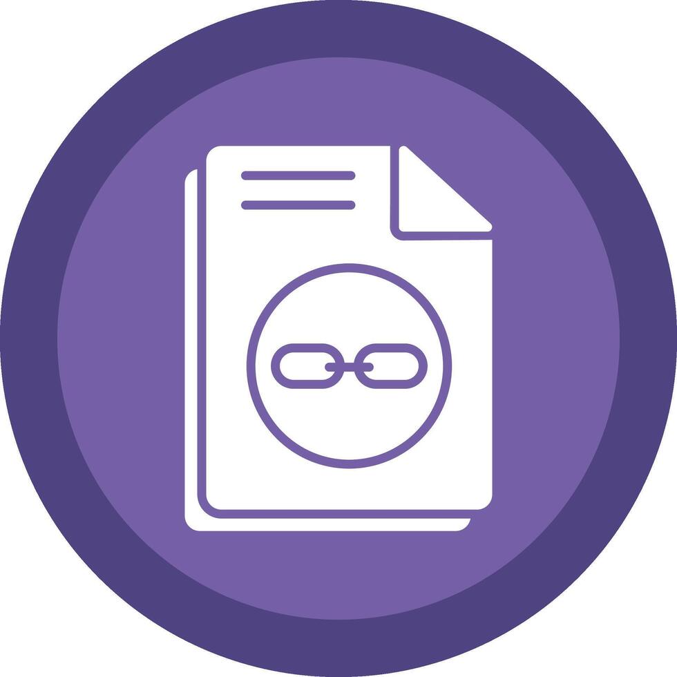 Links Glyph Due Circle Icon Design vector