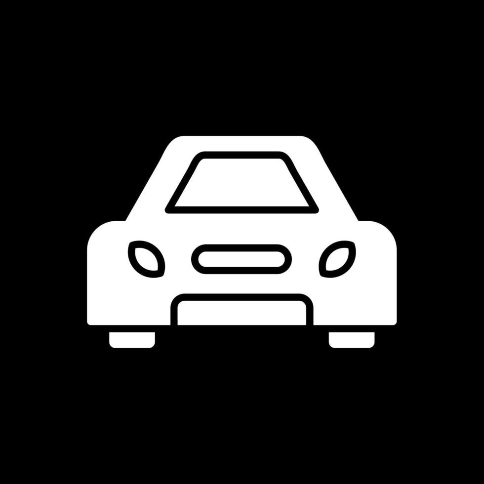 Car Glyph Inverted Icon Design vector