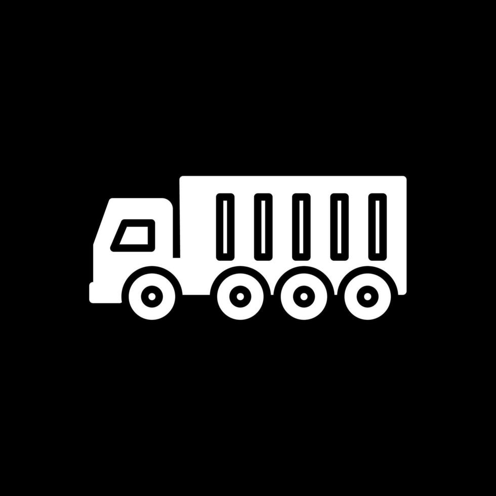 Truck Glyph Inverted Icon Design vector
