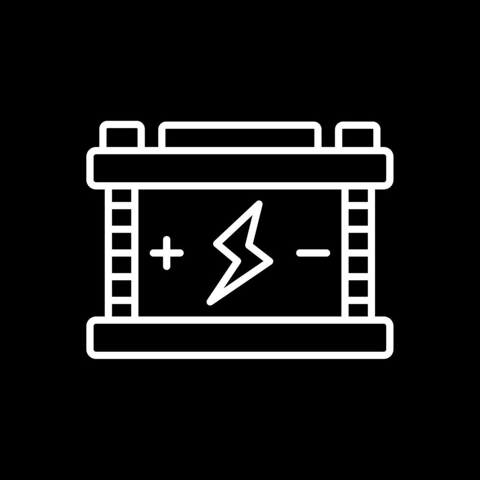 Accumulator Line Inverted Icon Design vector