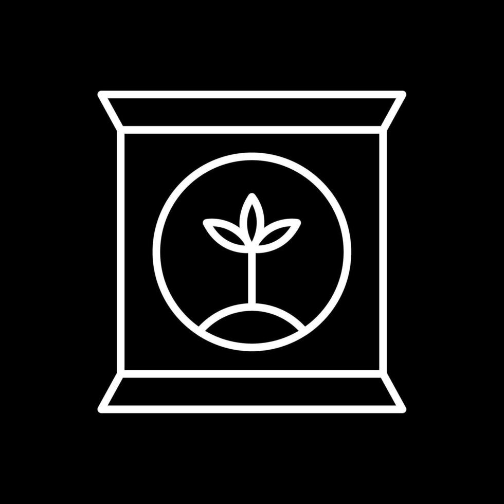 Fertilizer Line Inverted Icon Design vector