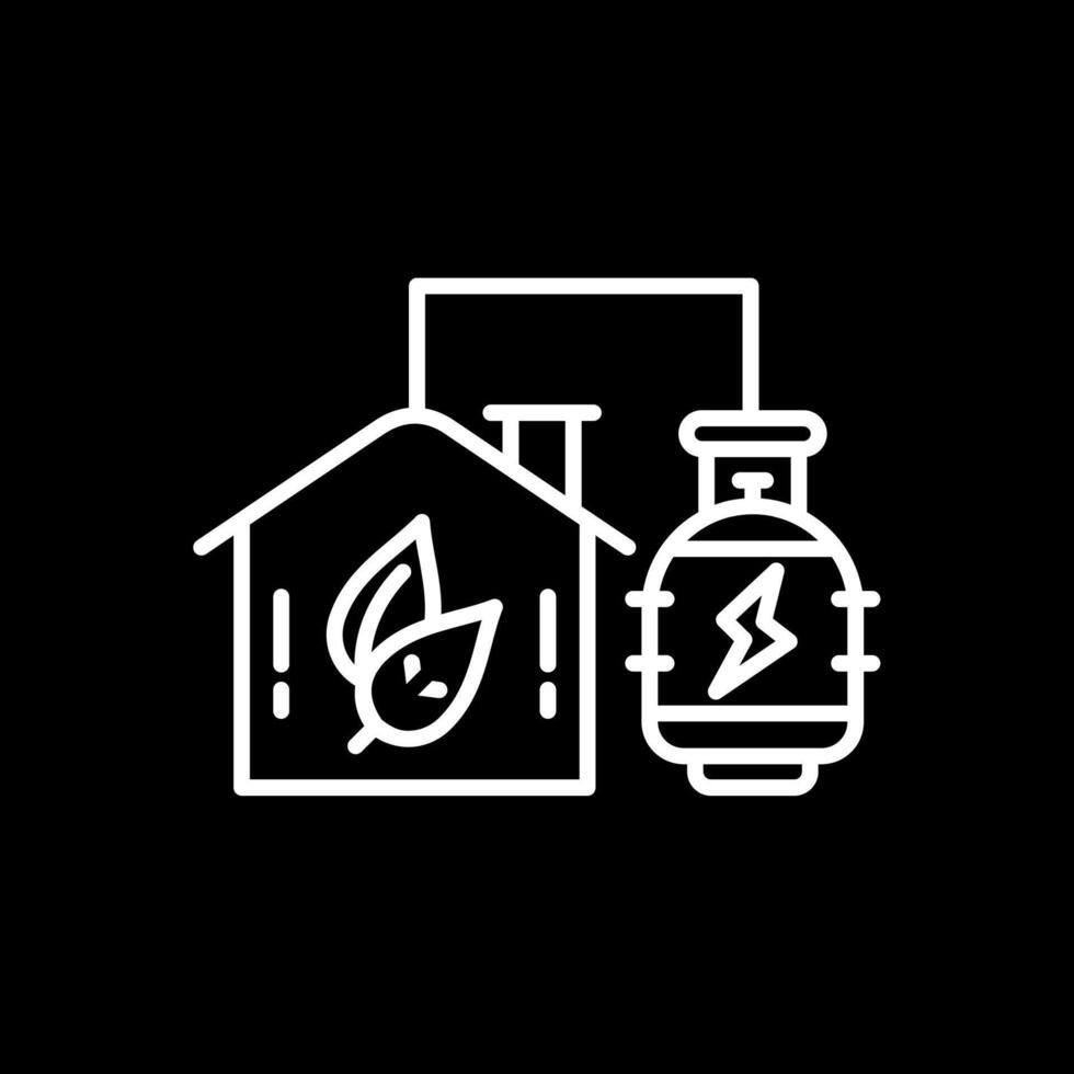 Biogas Energy Line Inverted Icon Design vector