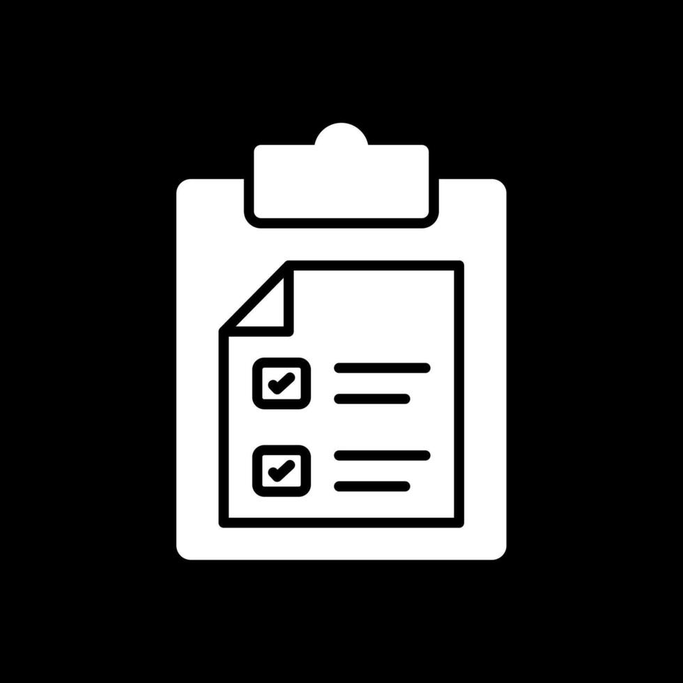 Passed Glyph Inverted Icon Design vector