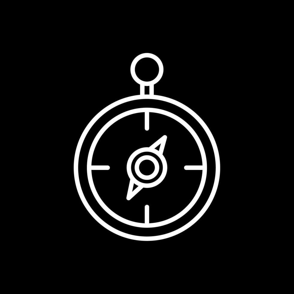 Compass Line Inverted Icon Design vector