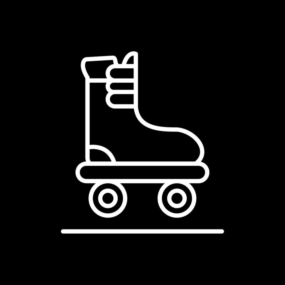 Roller Skate Line Inverted Icon Design vector