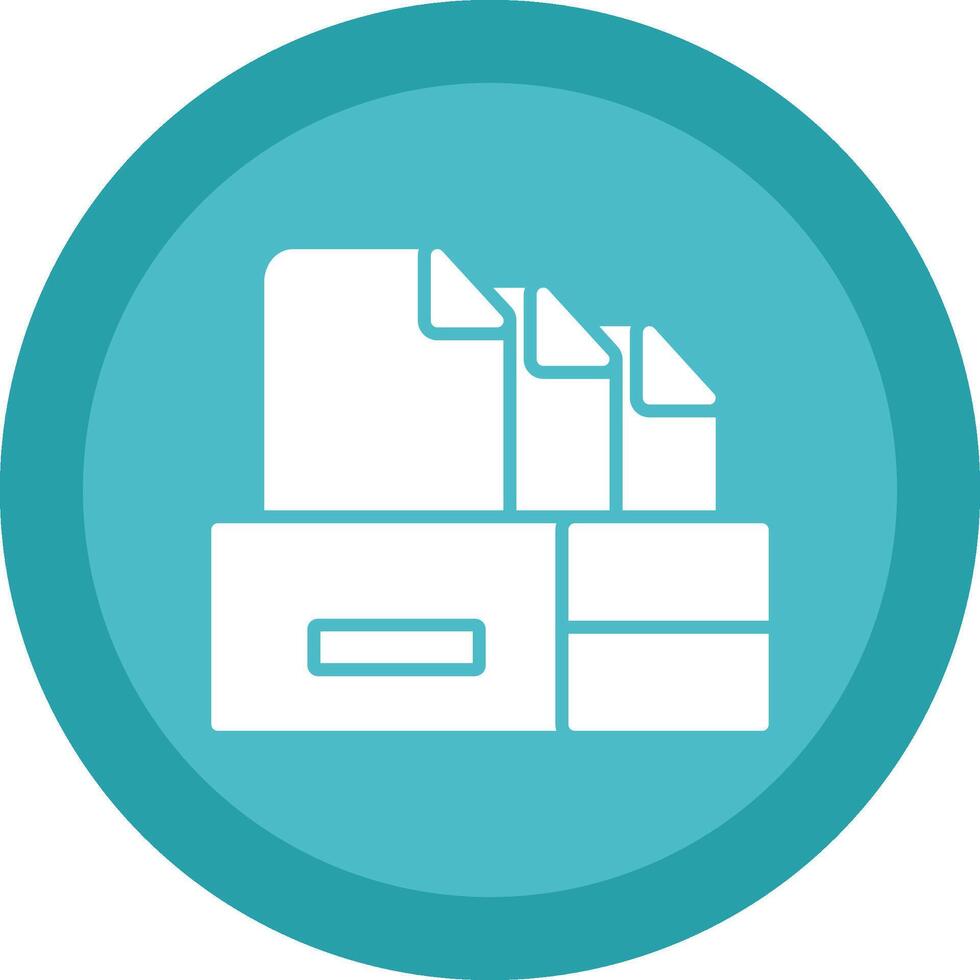 Files Glyph Due Circle Icon Design vector