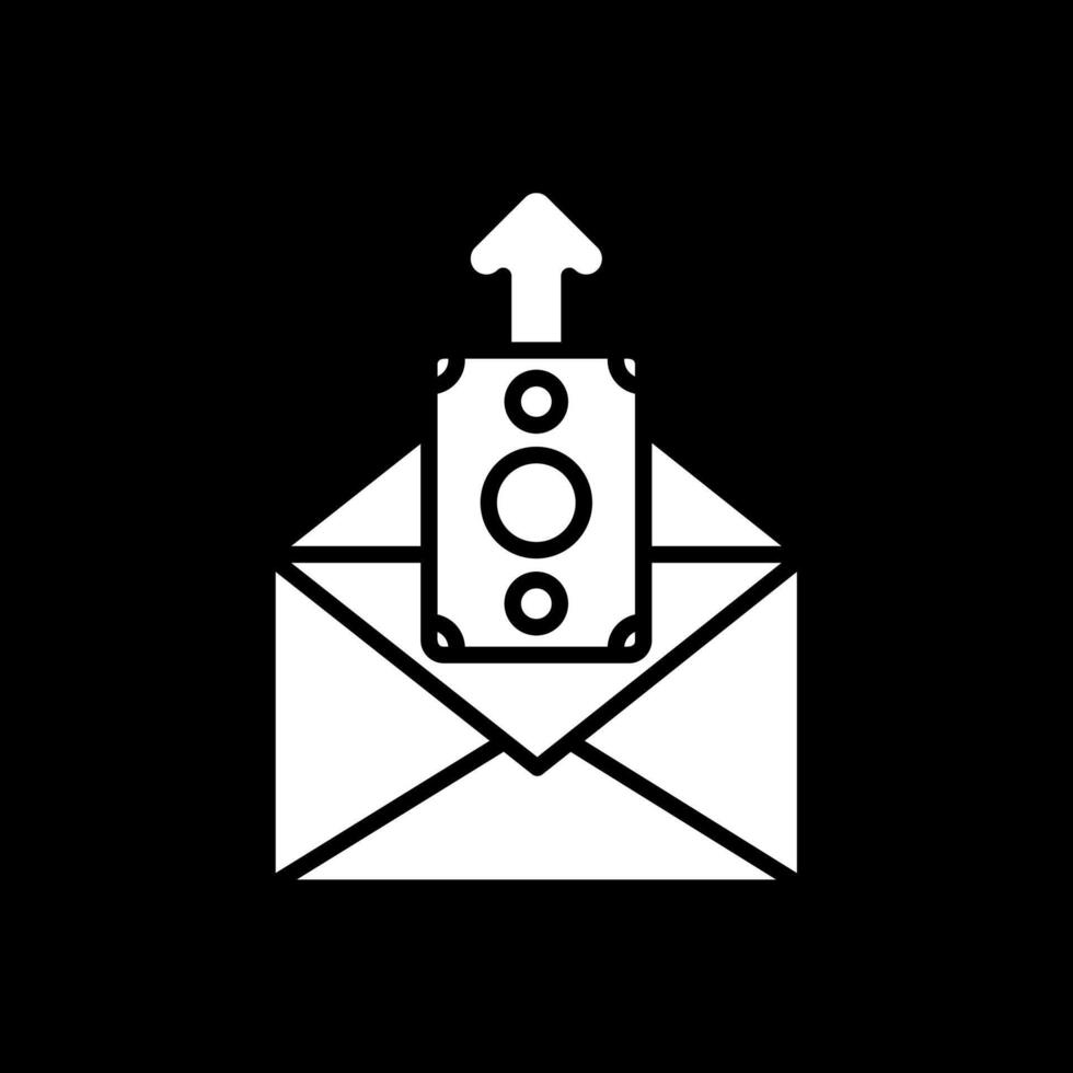 Wages Glyph Inverted Icon Design vector