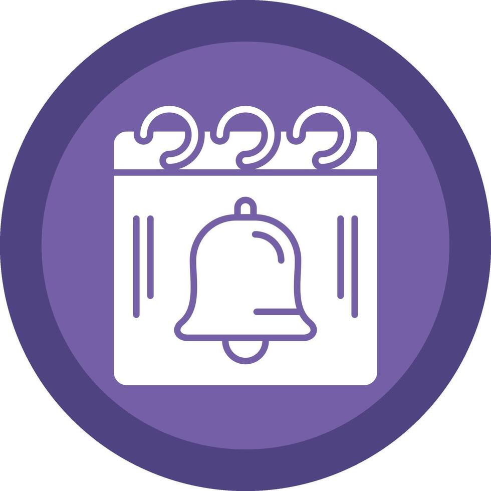 Reminder Glyph Due Circle Icon Design vector