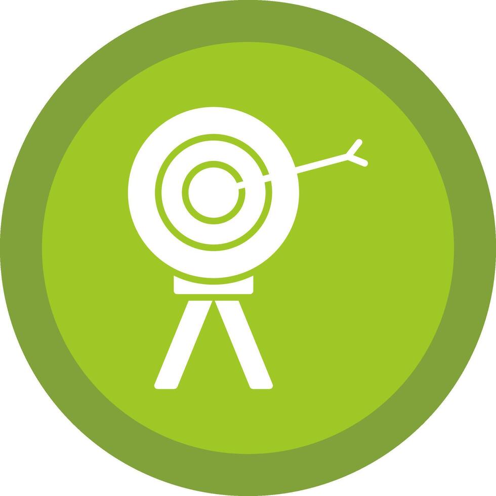Target Glyph Due Circle Icon Design vector