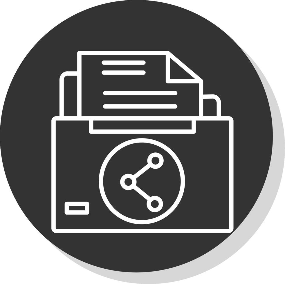 Sharing File Glyph Due Circle Icon Design vector