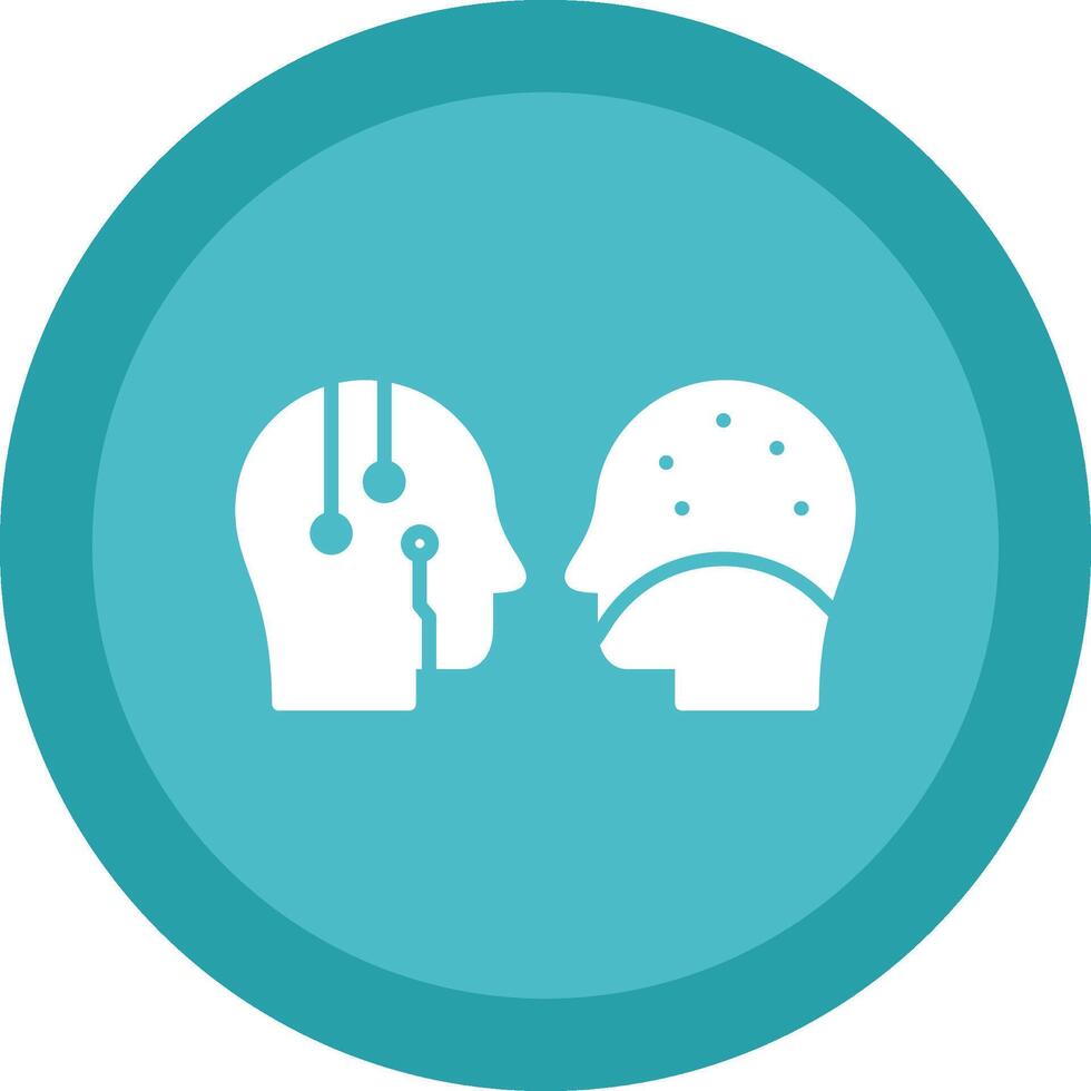 Turing Test Glyph Due Circle Icon Design vector