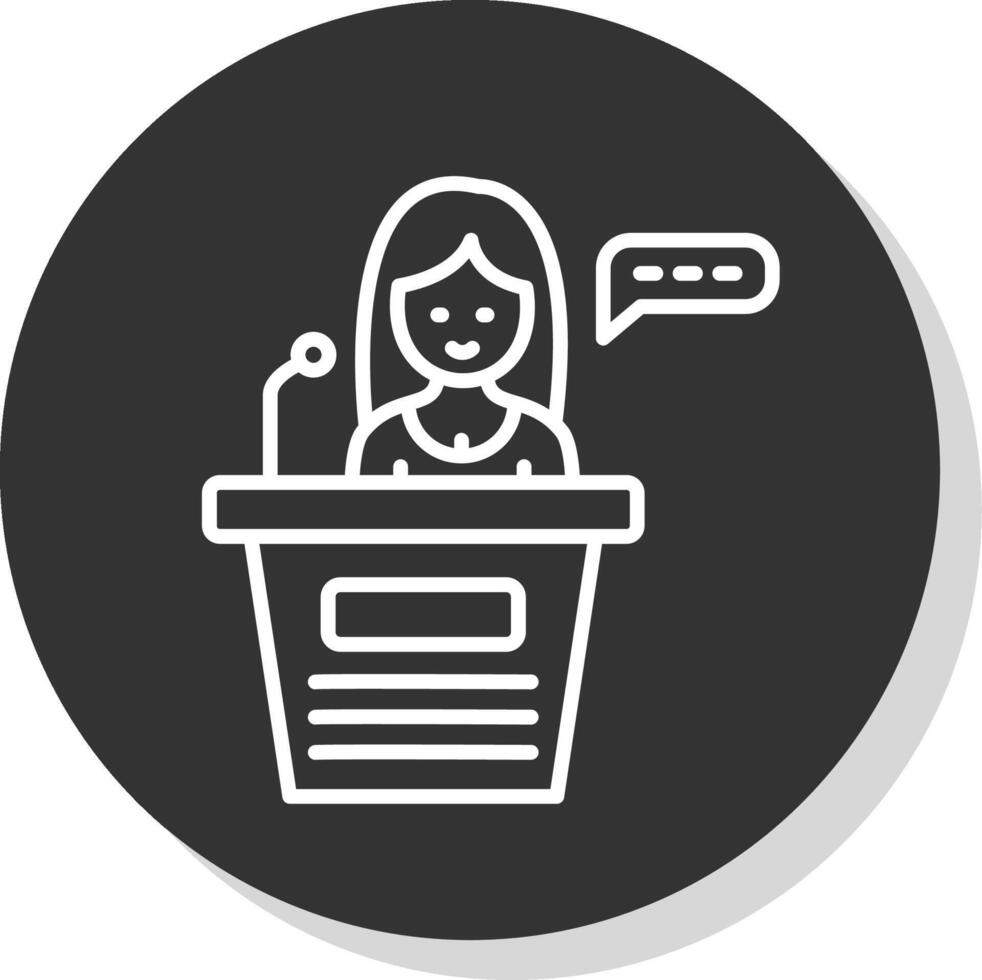 Podium Glyph Due Circle Icon Design vector