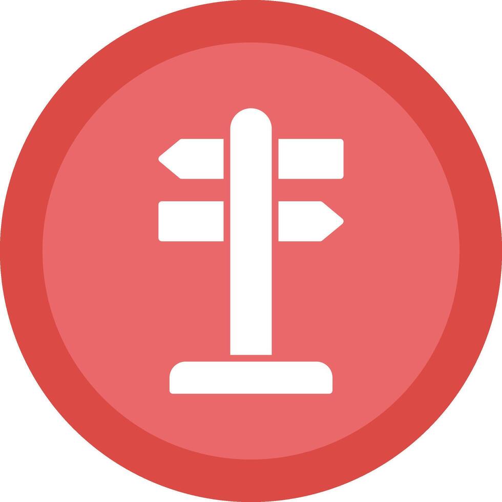 Direction Glyph Due Circle Icon Design vector