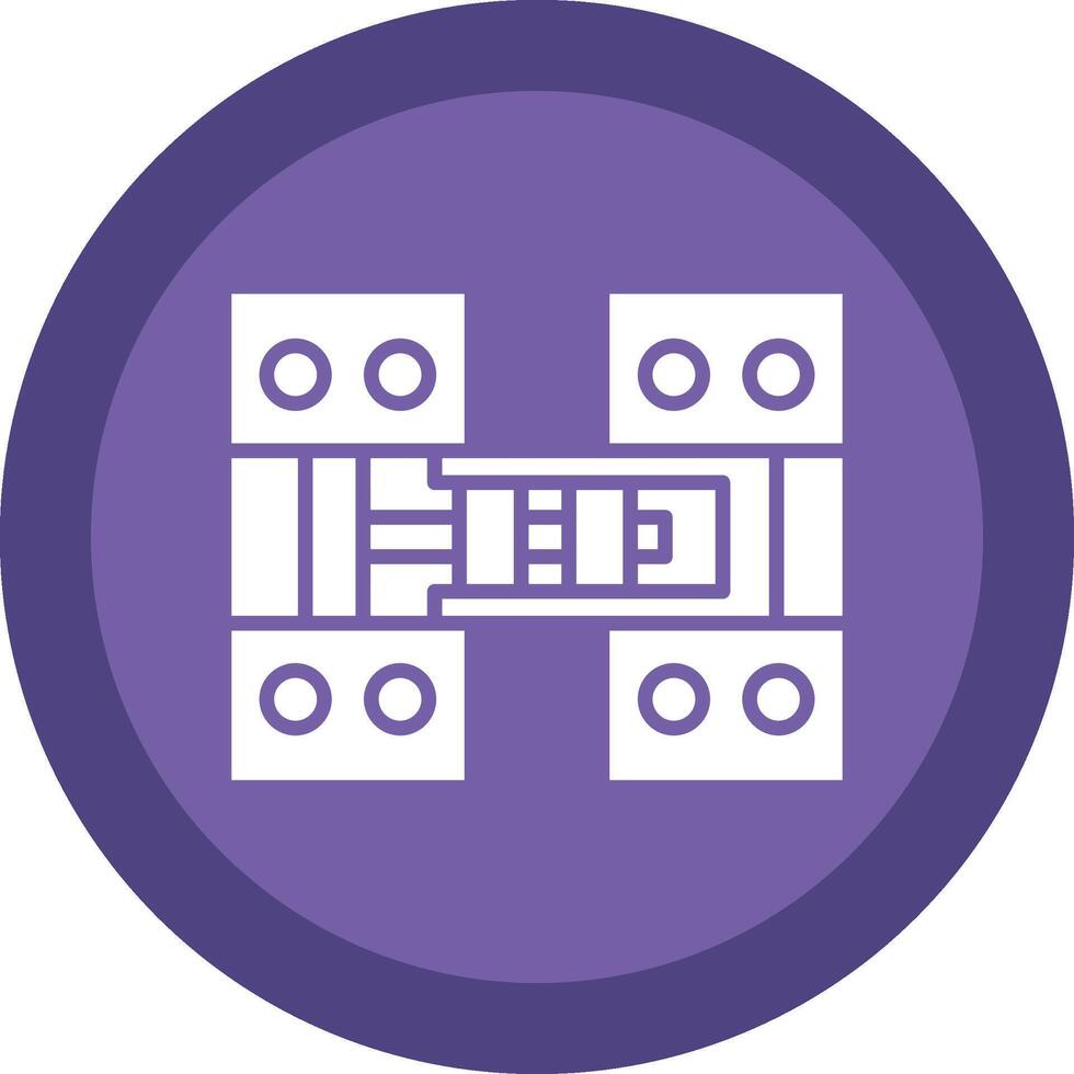 Hinge Glyph Due Circle Icon Design vector