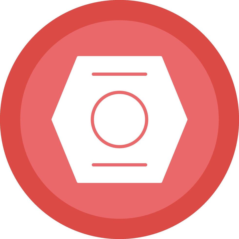 Nut Glyph Due Circle Icon Design vector