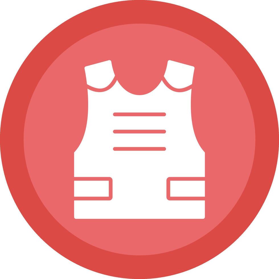 Armour Glyph Due Circle Icon Design vector