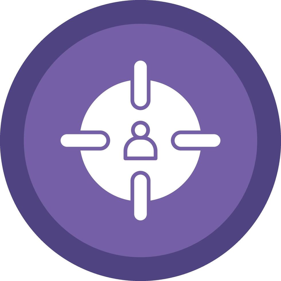 Headshot Glyph Due Circle Icon Design vector