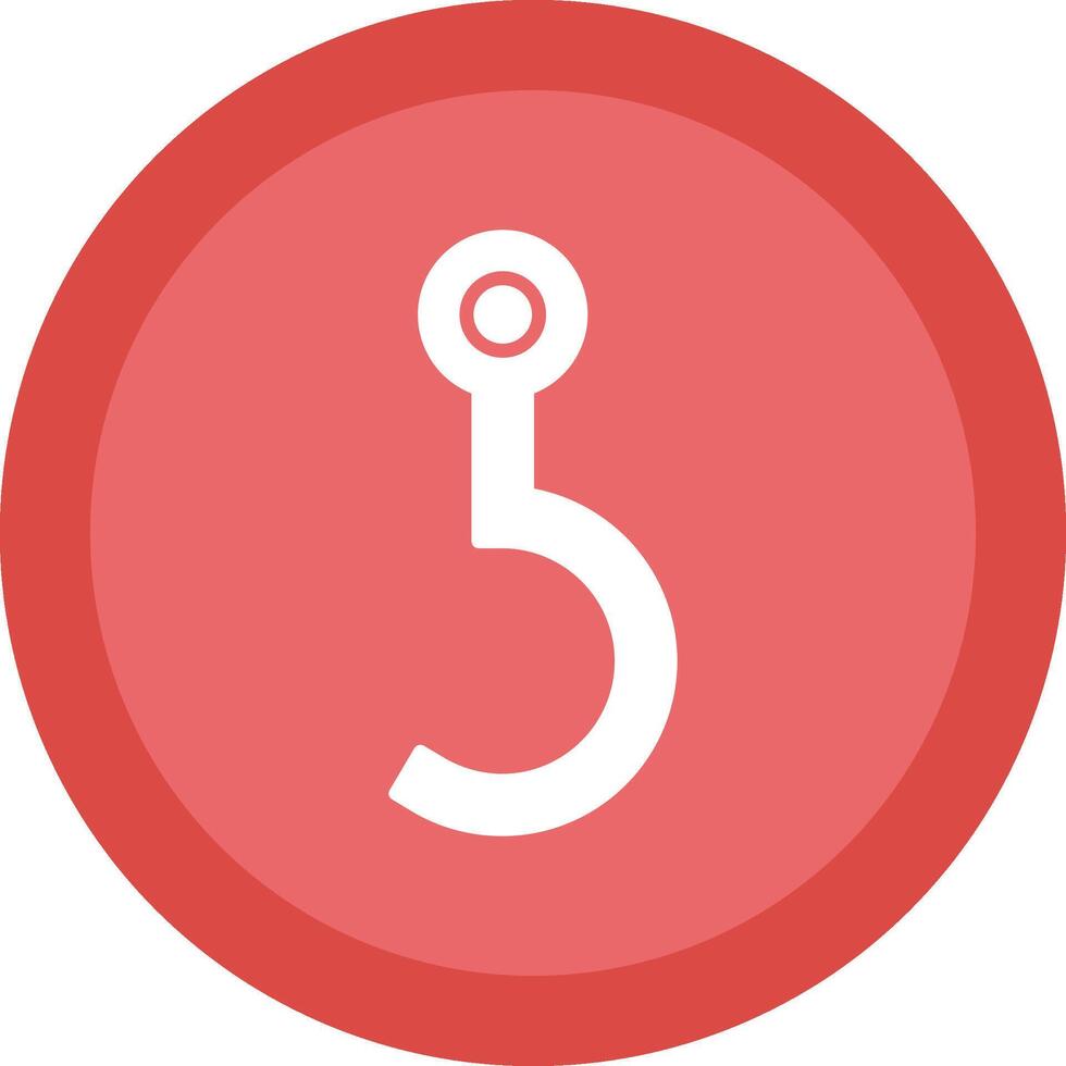 Hook Glyph Due Circle Icon Design vector