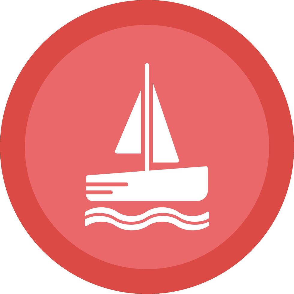 Catamaran Glyph Due Circle Icon Design vector
