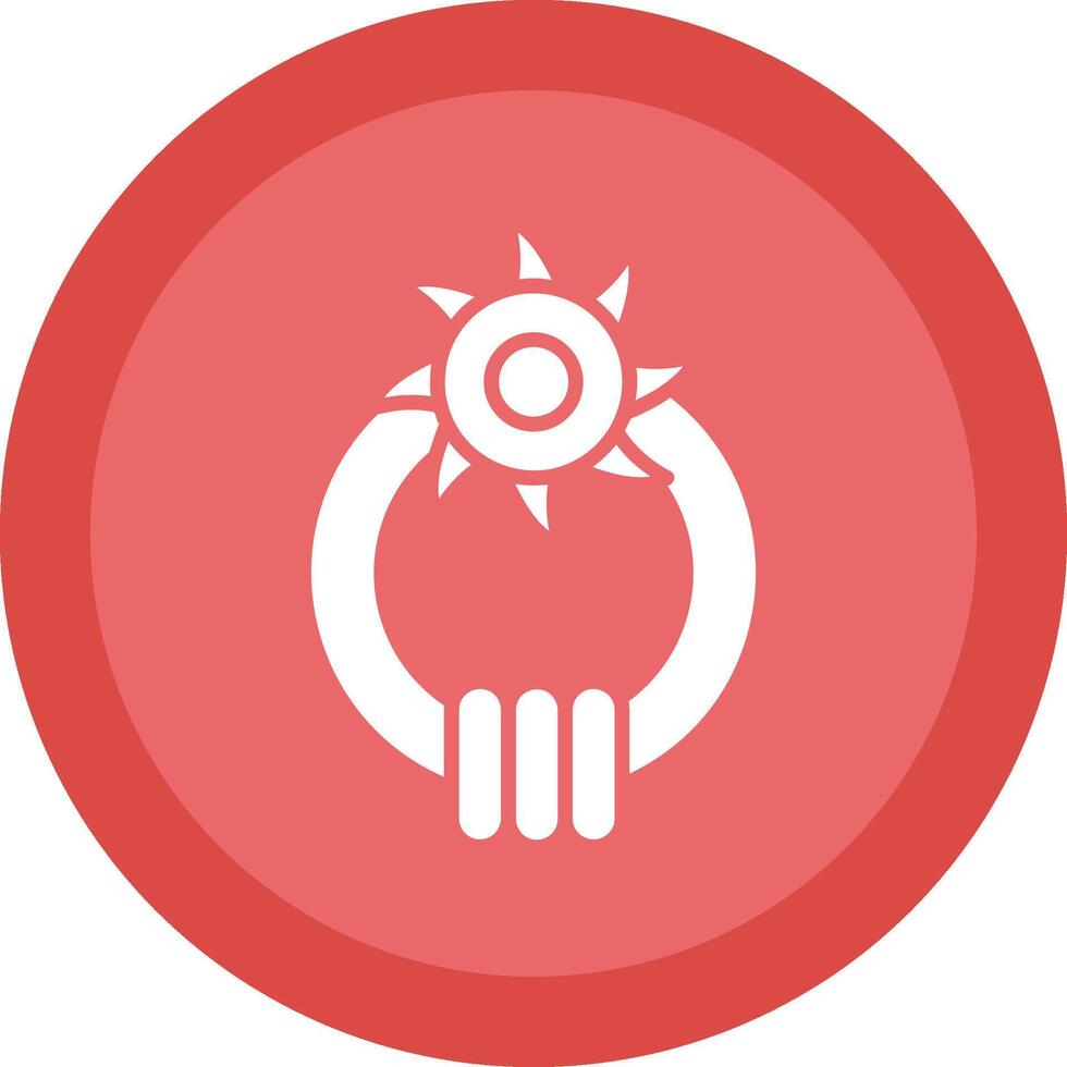 Door Knocker Glyph Due Circle Icon Design vector