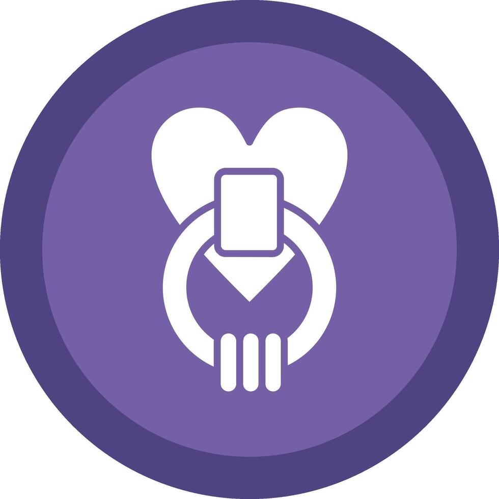 Door Knocker Glyph Due Circle Icon Design vector