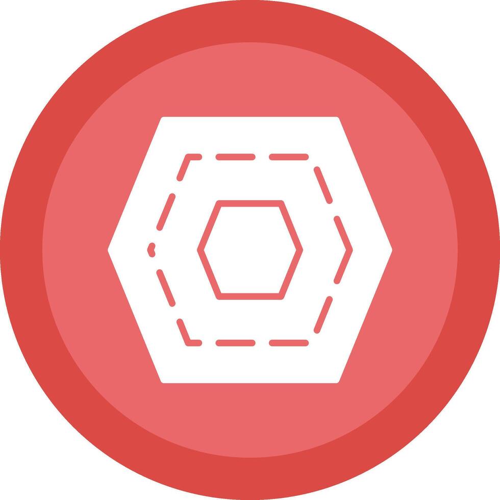 Nut Glyph Due Circle Icon Design vector
