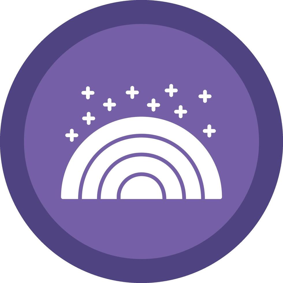 Rainbows Glyph Due Circle Icon Design vector