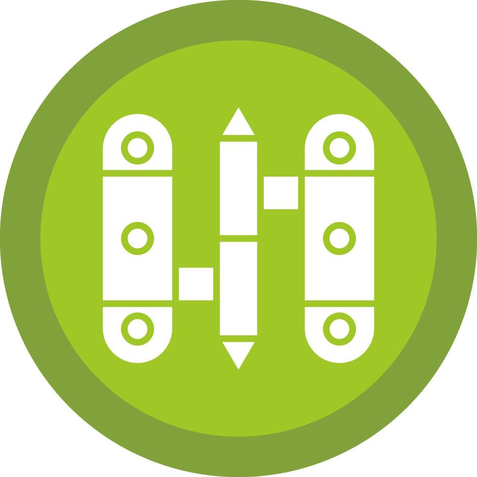 Hinge Glyph Due Circle Icon Design vector